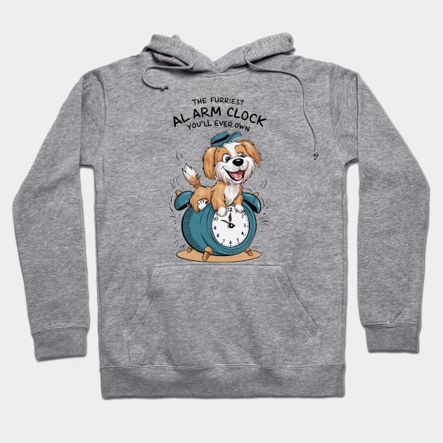 Golden Retriever Dog Funny Alarm Clock Hoodie by Sniffist Gang